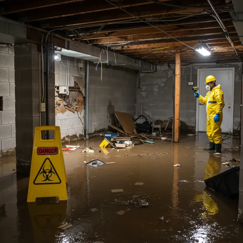 Flooded Basement Electrical Hazard in Montevallo, AL Property